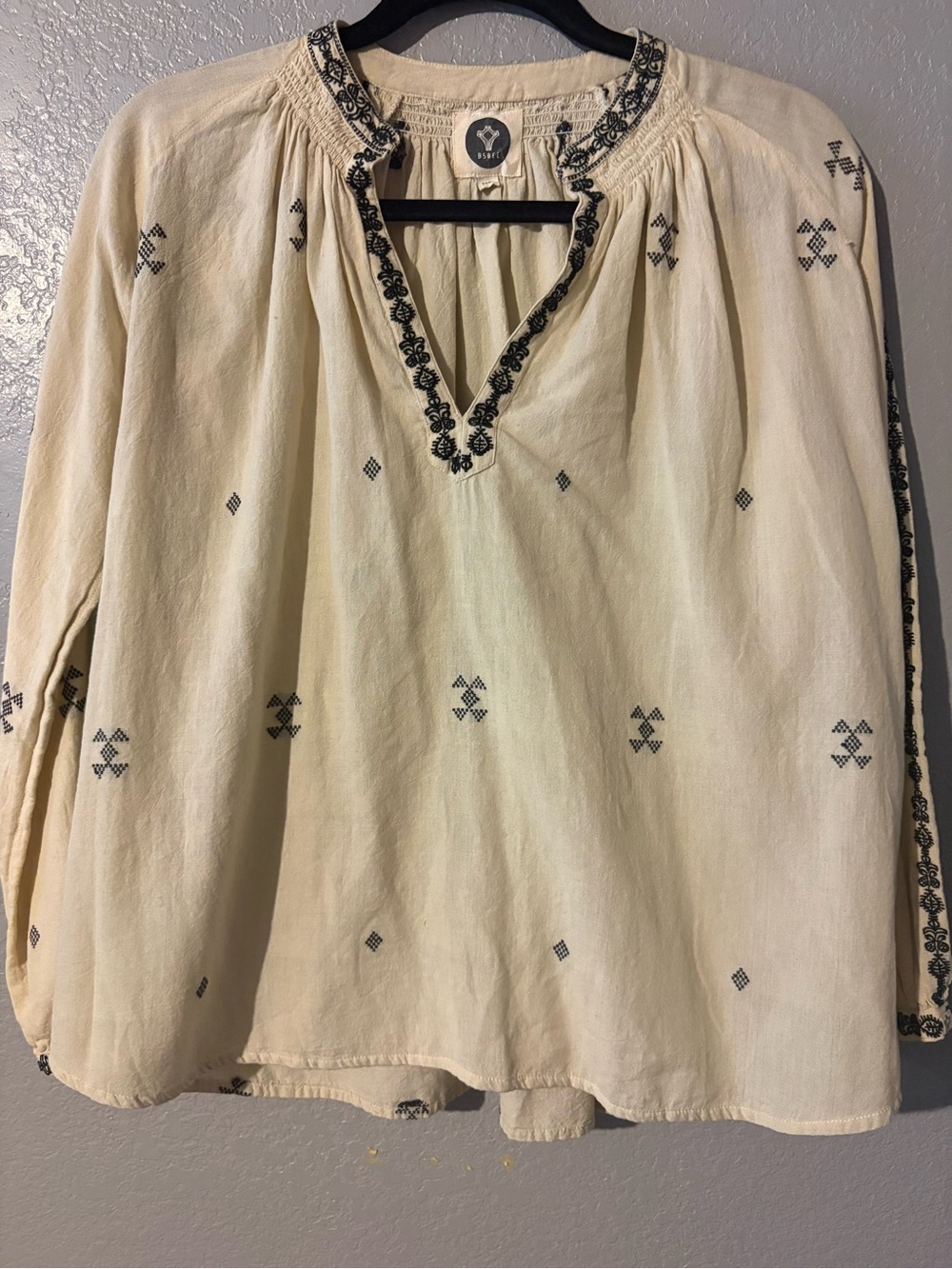 BSBEE Embroidered Boho Blouse Size XS